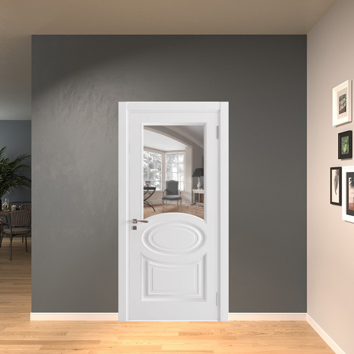 Двери межкомнатные белые классика