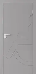 Дверь распашная глухая с фрезеровкой (Line 3)