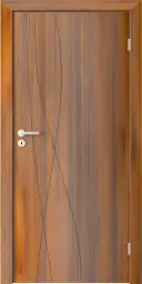 Дверь распашная глухая с фрезеровкой (Line 10)