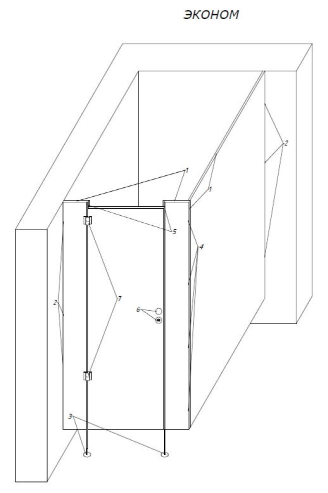 Сантехнические перегородки ЭКОНОМ Белый