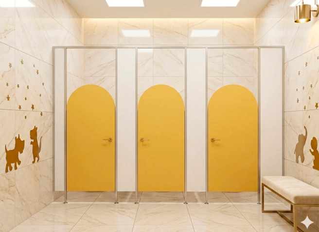 Сантехнические перегородки Детские Желтый