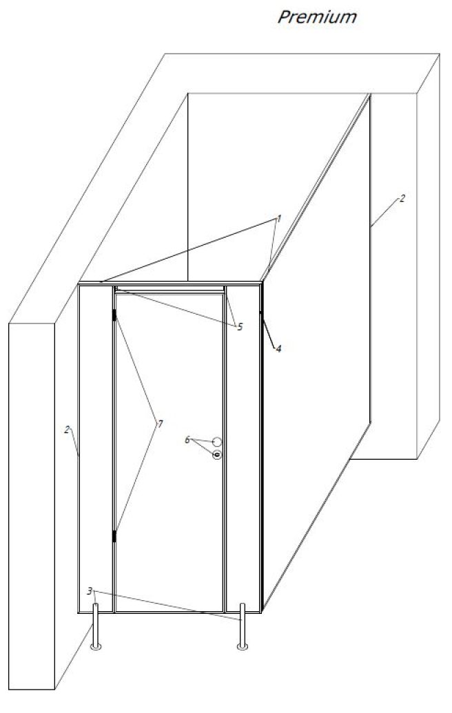 Сантехнические перегородки ПРЕМИУМ Цвет Дерево