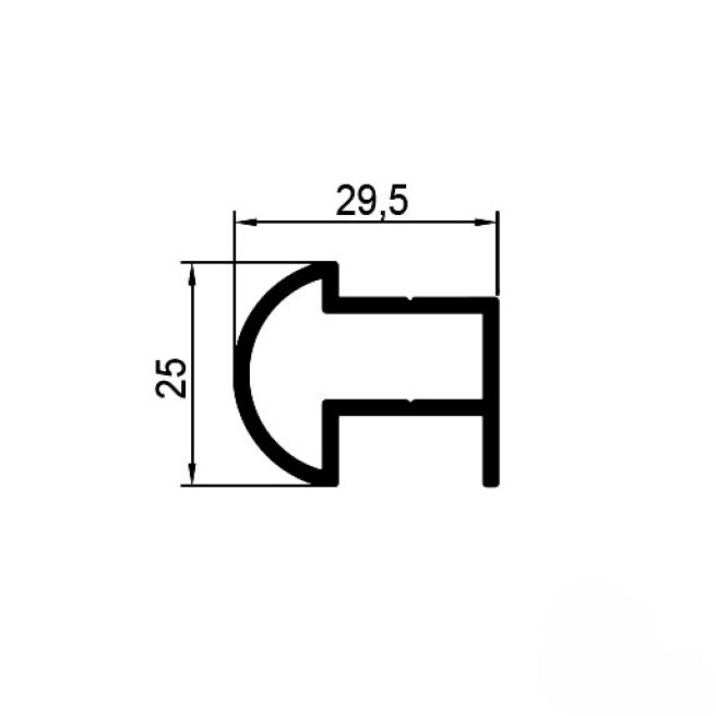 Профиль верхний для сантехнических перегородок