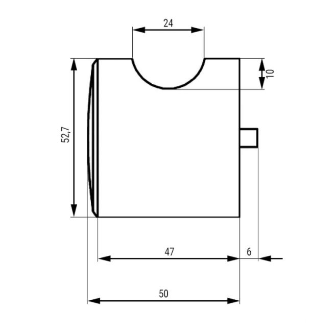 Ручка дверная пластиковая для сантехнической кабины